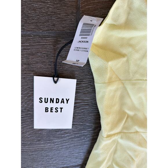 Sunday Best Aritzia Jackson Dress Pale Yellow Women's Size Small - Picture 2 of 5